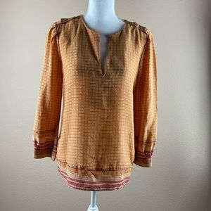 Joie Long Sleeve Silk Blouse Sz Small
